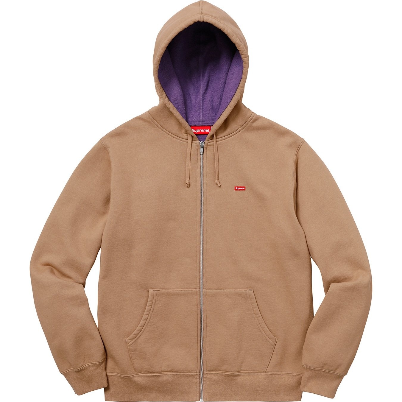 Contrast Zip Up Hooded Sweatshirt view 3